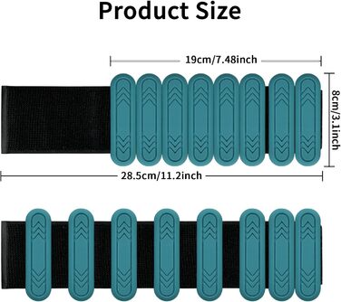 Набір нагрівачів для зап'ясть та щиколоток, 2 шт. Регульовані вантажні манжети для йоги, пілатесу, танців, ходьби та бігу. Підходять для жінок та чоловіків