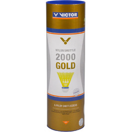 Набір шатлів для бадмінтона VICTOR Nylon Federball 2000 (6 шт., синій/жовтий, середній)