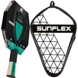 Sunflex Color COMP G40 Професійна ракетка для настільного тенісу з анатомічною ручкою, ITTF сертифікат, зелена накладка, для досвідчених гравців