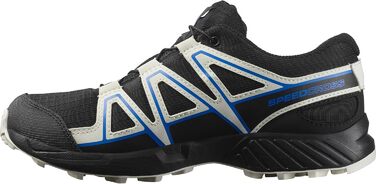 Туфлі для хайкінгу Salomon Speedcross Waterproof для хлопчиків (32 EU, чорний, ванільний, блакитний)