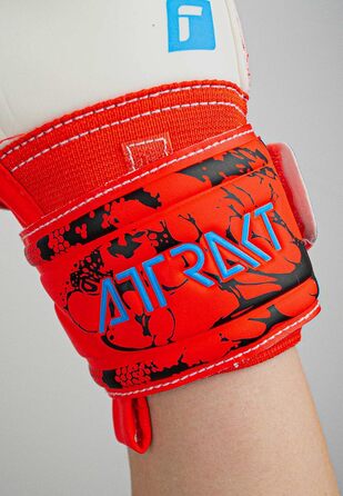 Воротарські рукавички Reusch Attrakt Solid для дорослих, унісекс, червоно-сині, хороший хват, зовнішній шов, розмір 8