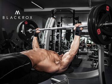 BLACKROX гачки для тяги V1 для пауерліфтингу, бодібілдингу, 2 шт, металеві гачки з м'якою фіксацією на зап'ястя, для важкої атлетики та кросфіту, чорні