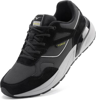 Чоловічі кросівки для відпочинку, бігу та ходьби. Розміри 41-45 EU (44 EU, чорний/сірий)