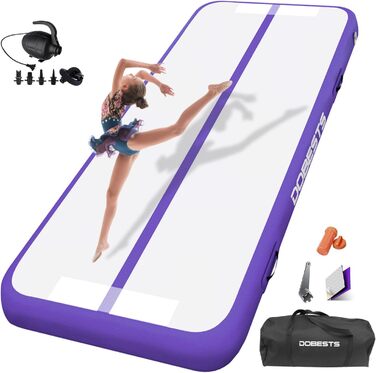 Мата для гімнастики DOBESTS Airtrack Matte, 200x100x10 см (фіолетова)