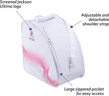 Сумка для ковзанів Jackson Ultima | Якість Olympian | Біло-рожевий колір, один розмір