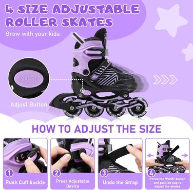 Дитячі ролики для дівчаток та хлопчиків, регульовані, з підсвічуванням, розмір EU28-32