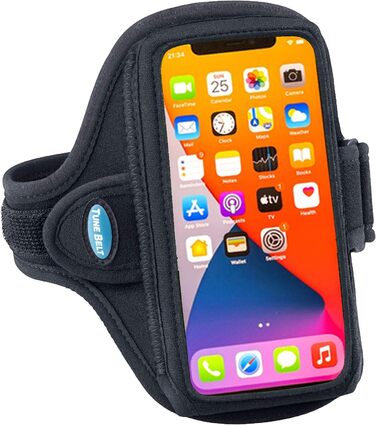 Браслет-тримач для телефону Tune Belt AB91 (iPhone 16/15/14/13/12, 11-16 Pro, 16e, Galaxy S24/S23) - Стійкий до поту, зручний, з EX3 Extender (Чорний)