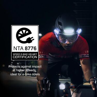 Розумний шолом Lumos Ultra для електровелосипедів, сертифікований NTA 8776, з LED-фарами та задніми ліхтарями, висувним візором, керуванням через додаток, для електровелосипедів, самокатів і велосипедів, для дорослих чоловіків і жінок