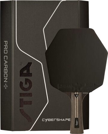 Професійна тенісна ракетка STIGA Cybershape Pro Carbon+, 5-зіркова, шестикутна форма, для атакуючих гравців