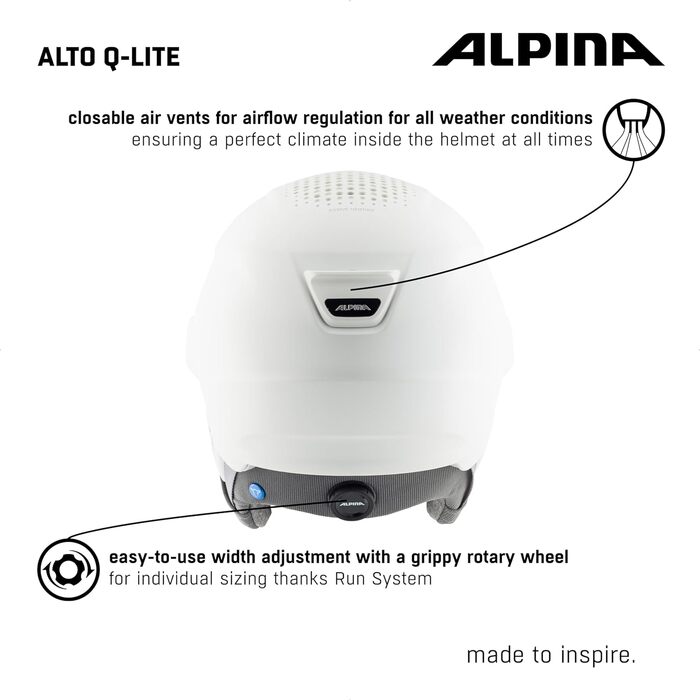 Велосипедний шолом ALPINA Alto Q-LITE білий з сердечками, глянцевий, розмір 55-59 см