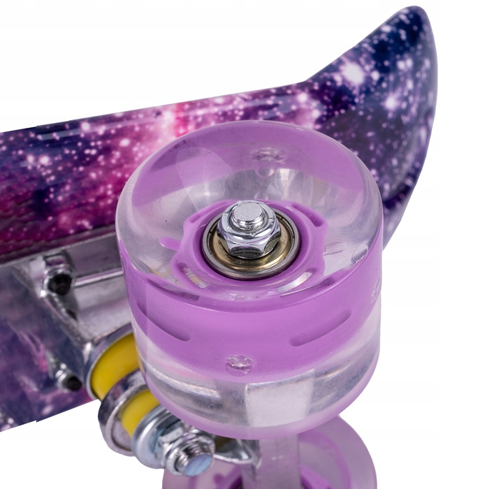 Пенні-борд MalPlay Fiszka, рожевий, 56 см, світлодіодні колеса LED, підшипники ABEC-7