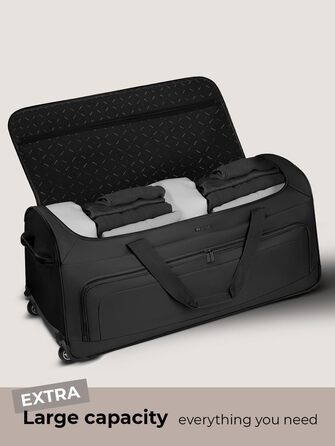 Велика дорожня сумка на колесах XXL 91 см, 128 л для чоловіків і жінок, Duffle Essentials