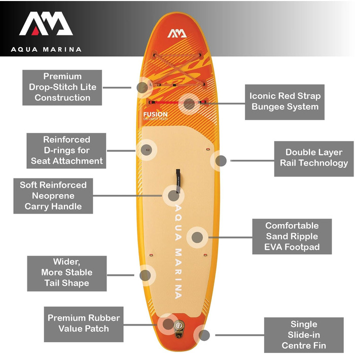 Aqua Marina Rundum SUP набір - надувний сапборд помаранчевий