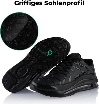 Спортивні кросівки для жінок та чоловіків з амортизацією, легкі бігові кросівки, чорний, зелений, оранжевий (38 EU)