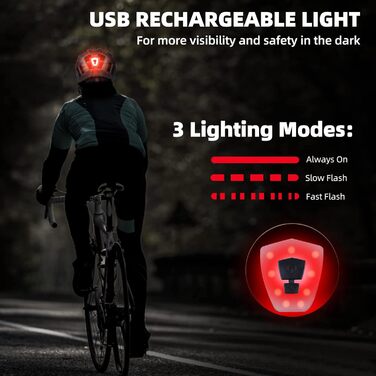 Велошолом KINGLEAD для дорослих з LED-підсвіткою USB, магнітними окулярами та знімним візором, для гірського і шосейного велосипеда