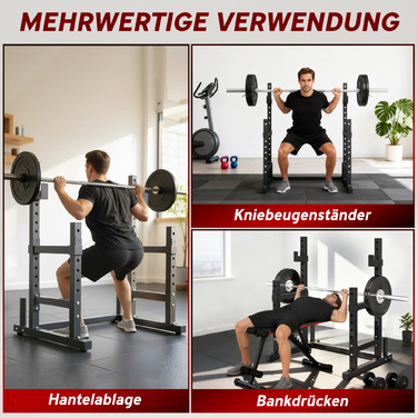 Стійка для гантелей, 2 рівні, підставка для дисків з сталі, тримач для штанги до 300 кг, чорна