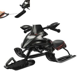 Слалом-санчата з гальмами, автоматичним тросом, рулем та амортизаторами для дітей та дорослих, вантажопідйомність до 80 кг, чорного кольору