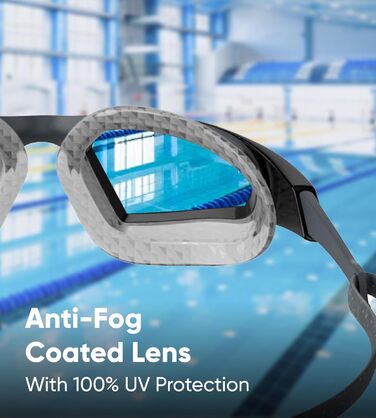 Окуляри для плавання Speedo Aquapulse Pro унісекс, антифог, антиміст, антипідтікання, біло-прозоро-фіолетово-золоті, універсальний розмір