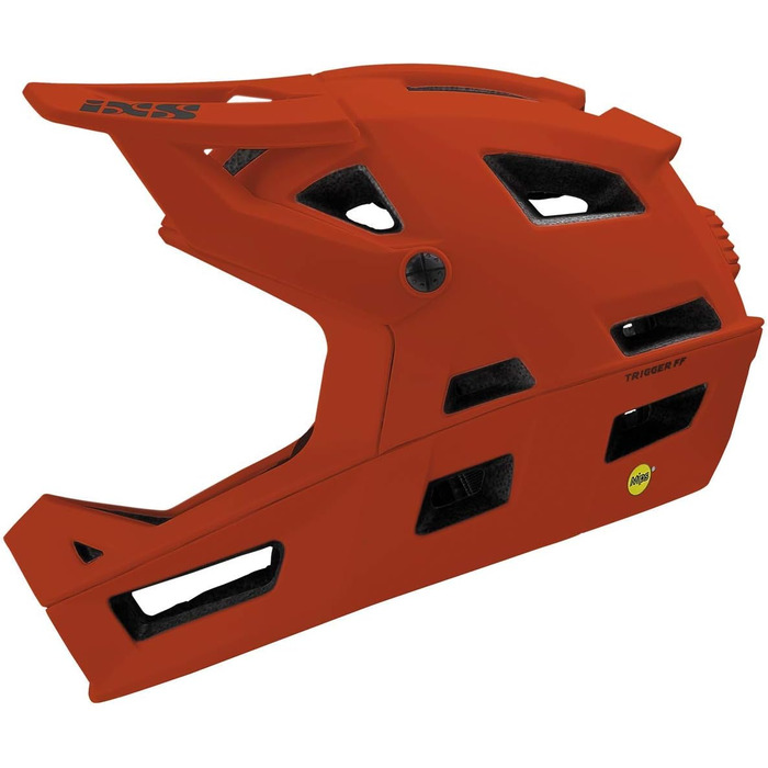 Велосипедний шолом IXS Trigger FF MIPS для ендуро, оливковий/помаранчевий, XS