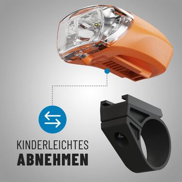 LED набір велосипедних фар USB, 100 м, 180 Люмен, 50 Люкс, StVZO, для дитячого велосипеда