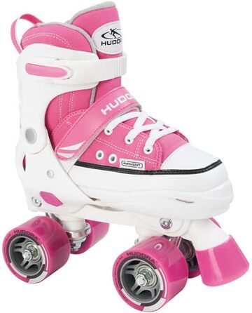 Роликові ковзани Hudora Pink/Schwarz, регульовані, ABEC 3, для дітей та підлітків, 32-35, з нейлоновим черевиком та алюмінієвим шасі