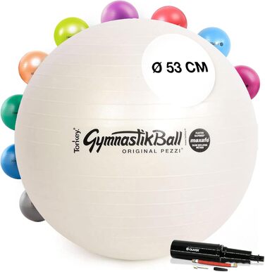 Фітбол PEZZI Original Pezziball MAXAFE з насосом, антивибуховий м'яч для фітнесу та йоги