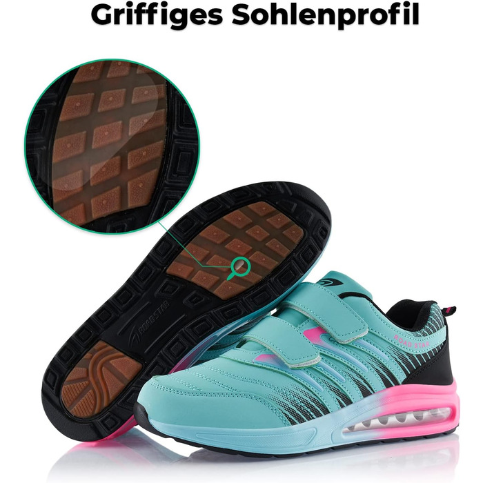 Кросівки для бігу жіночі/чоловічі з амортизацією, спортивні, легкі (39 EU, блакитний, чорний, фуксія)