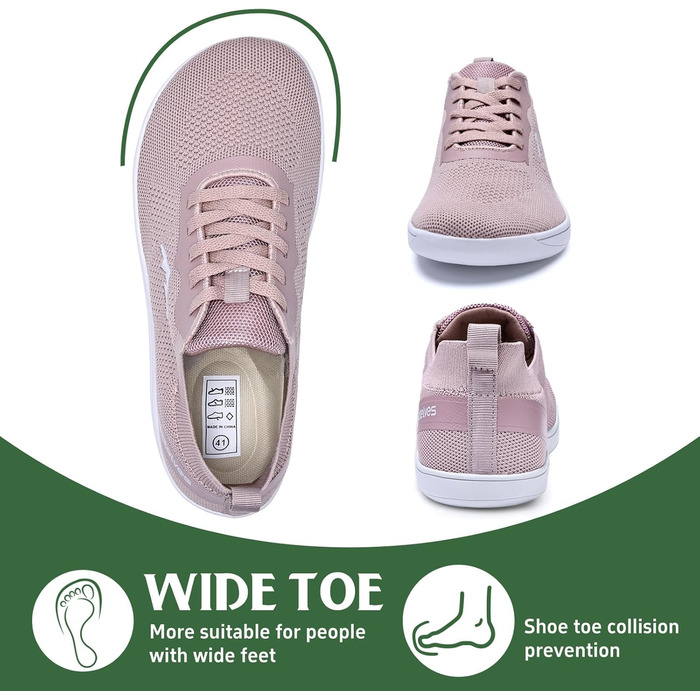 ВейтЛевс: Легкі кросівки для ходьби та тренувань без шкарпеток (40 EU, Рожевий)