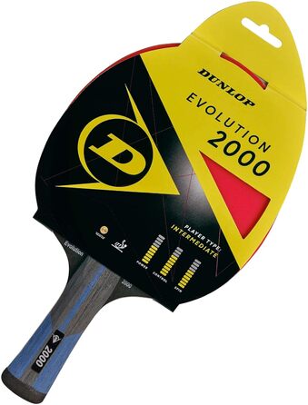 Ракетка для настільного тенісу Dunlop Evolution 3000, сертифікат ITTF, для просунутих гравців, чорна
