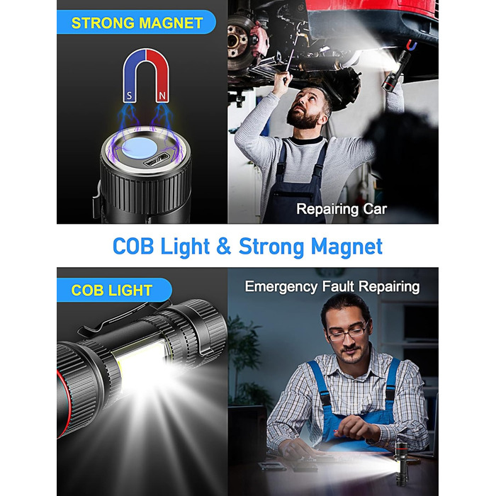 Ліхтарик на голову LED Lsnisni 2000 Люмен, 2 шт. з 6 режимами, водонепроникний IPX5, для дітей та дорослих, з батарейками AAA