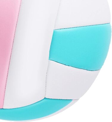 Волейбольний м'яч Perfeclan стандартного розміру 5 для залу, ігор та відпочинку (рожевий, зелений, білий) з насосом