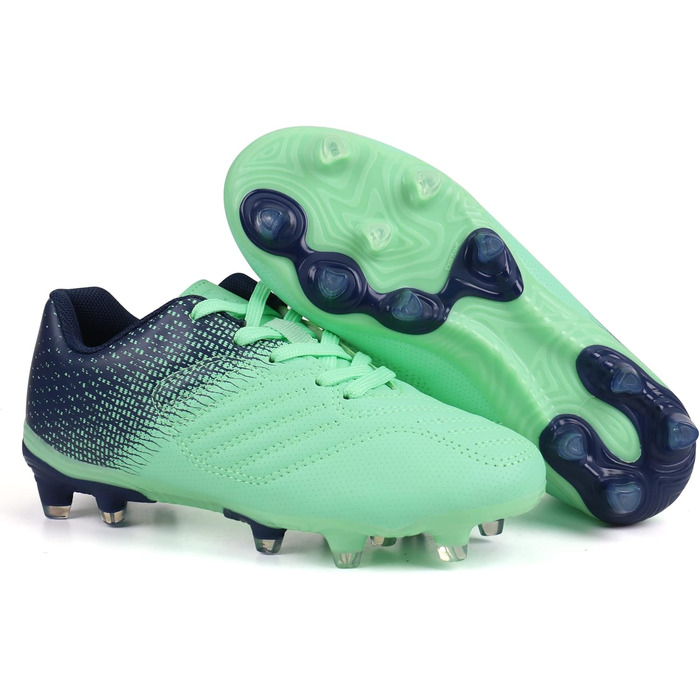 Дитячі футбольні бутси JABASIC для хлопчиків та дівчаток, спортивні, для гри на відкритих майданчиках (37 EU, зелений морський колір)