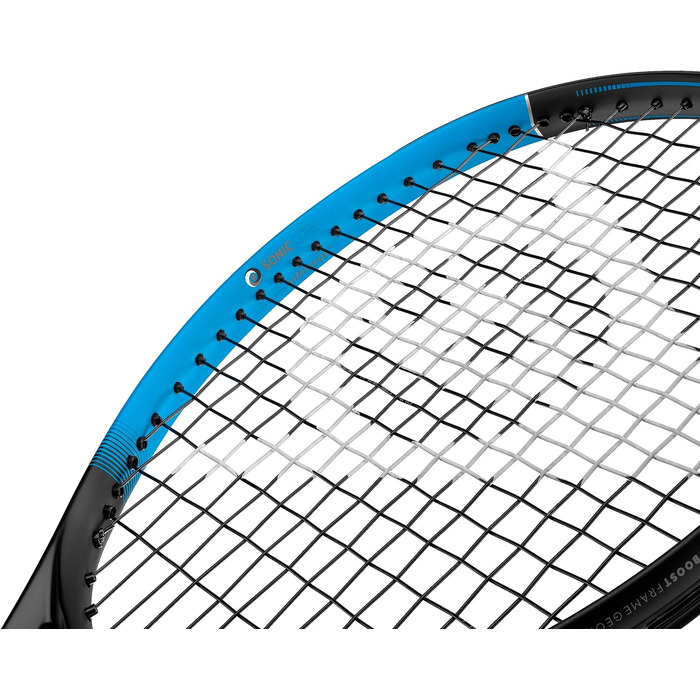 Тенісна ракетка Dunlop FX 500 LS 285г, турнірна, чорна-синя, без струн