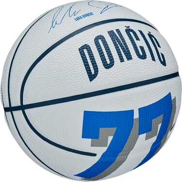 Баскетбольний м'яч Wilson NBA Player Icon Luka Doncic, розмір 7 (74,9 см) та міні розмір 3 для вулиці