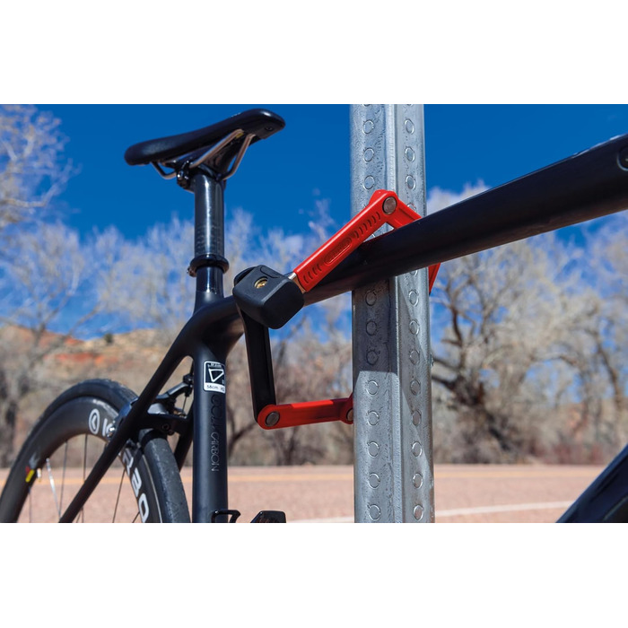 Замок велосипедний ABUS Bordo Lite 6055K SH з кріпленням - 85 см, червоний, сталевий, рівень безпеки 7