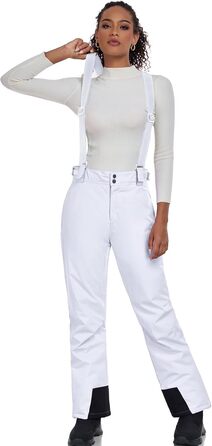 WOWULOVELY Жіночий зимовий костюм для катання на лижах, водонепроникний, вітронепроникний, комплект куртки та штанів, ізольований сніговий костюм, для сноубордингу, білий (XL, White-f)