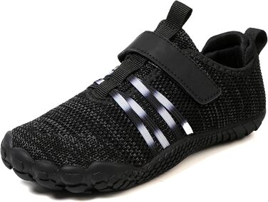 MIFAWA дитячі шкарпетки-кросівки для хлопчиків та дівчаток. Мінімалістичні кросівки з широкою передньою частиною та нульовим перепадом. Ідеальні аквашузи, плавальні та пляжні аксесуари. Розміри 26-37 (26 EU, чорно-білі)