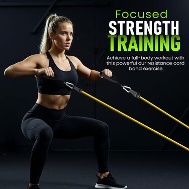 Набір гумових еспандерів Utopia Fitness (5 шт.) для дому, спортзалу та вулиці з анкером для дверей, ременем на щиколотку та сітчастим чохлом