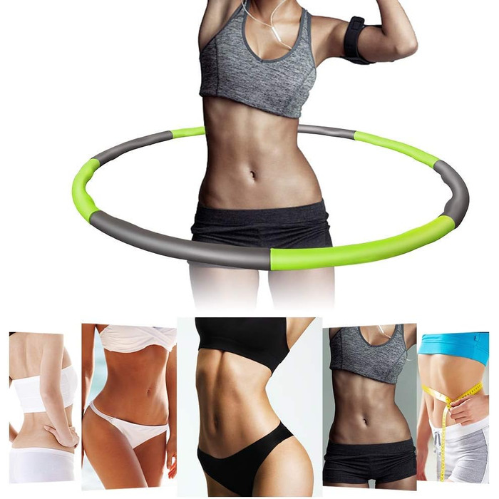 SAHWIN® Hula Hoop для фітнесу: обруч з піною вагою 1.2 кг для схуднення