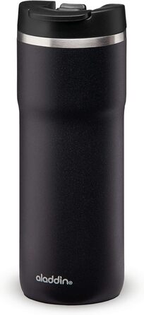 Термочашка Aladdin Barista Java 0.47 л, сталева, герметична, чорна, для кави, з кришкою, BPA-free, для подорожей, зберігає тепло 4 години, можна мити в посудомийці