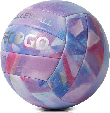 Волейбольний м'яч розмір 5, PU-шкіра, м'який, для залу та вулиці, фіолетовий, для тренувань, гри, початківців, юніорів, дорослих, 8.2