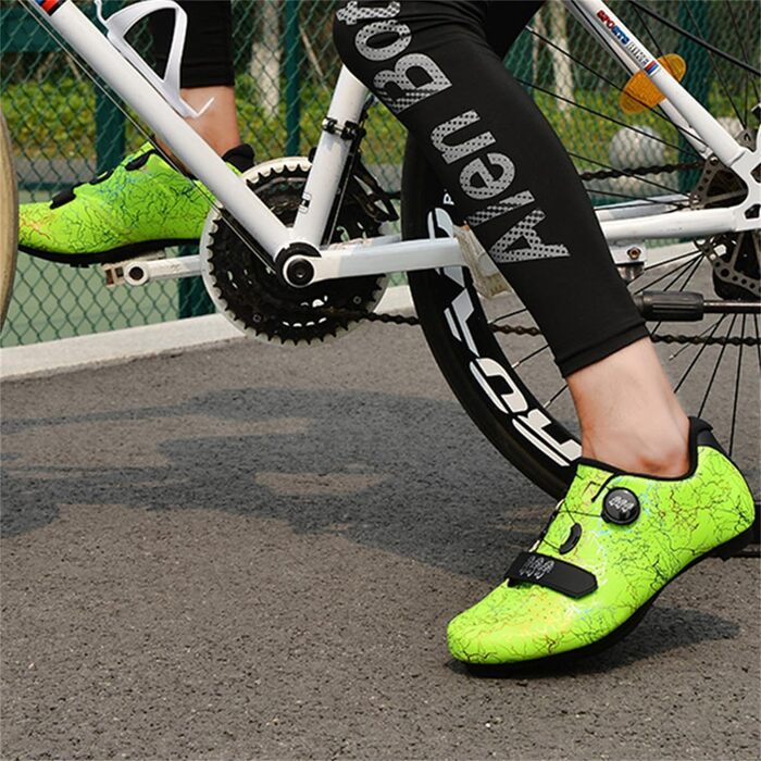 Велотуфлі для чоловіків та жінок SPD/SPD-SL: гоночні, MTB, зручні, дихаючі, для катання на велосипеді (зелені, 37 EU)