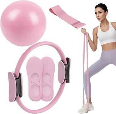 Набір для пілатесу: кільце, м'яч для розтяжки та відновлення, фітнес-обладнання