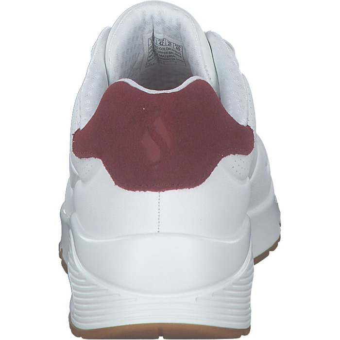 Чоловічі кросівки Skechers UNO Harry Kane AirSneaker, 43 EU, білий, Duraleather, замша Burgundy
