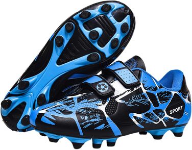 Дитячі футбольні бутси Kinder - унісекс, синій, 36 EU. Зручні, з кріпленням на липучці, для тренувань та гри на вулиці. Дихаючі, з мультиножками.