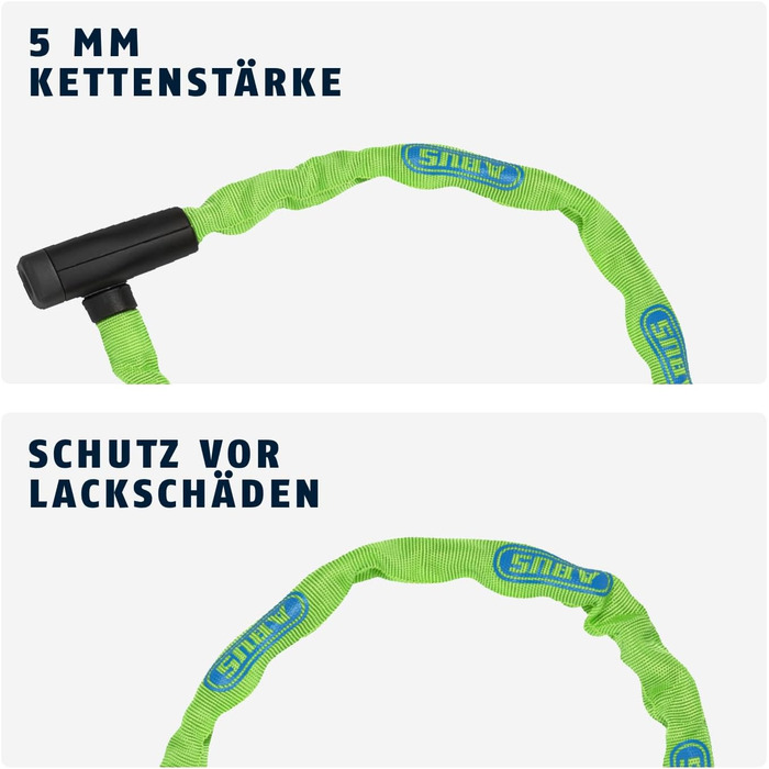 Замок для велосипеда ABUS Steel-O-Chain 5805K – сталевий ланцюговий замок, рівень безпеки 5