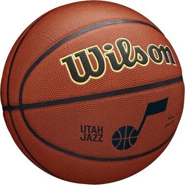 Баскетбольний м'яч Wilson NBA Team Alliance Utah Jazz, Розмір 7, для гри в приміщенні та на вулиці