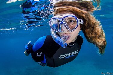 Дайвінгова маска Cressi Air Crystal – панорамна силіконова маска для підводного плавання