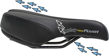 Велосипедне сідло Velo Basic Deep Channel 262x165 мм, чорне