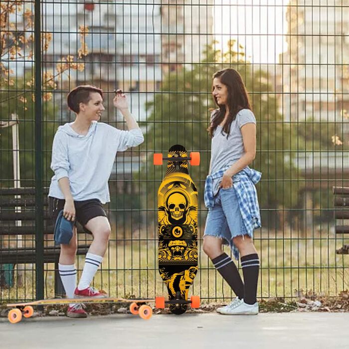 Скейтборд PINESKY Longboard 41 дюйм 8 шарів клена, комплект для круїзингу, карвінгу, фрістайлу та спуску з інструментом T-Tool